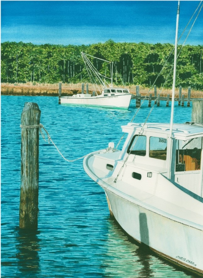 Watercolors by Chris Carr Links Bridge Vineyards